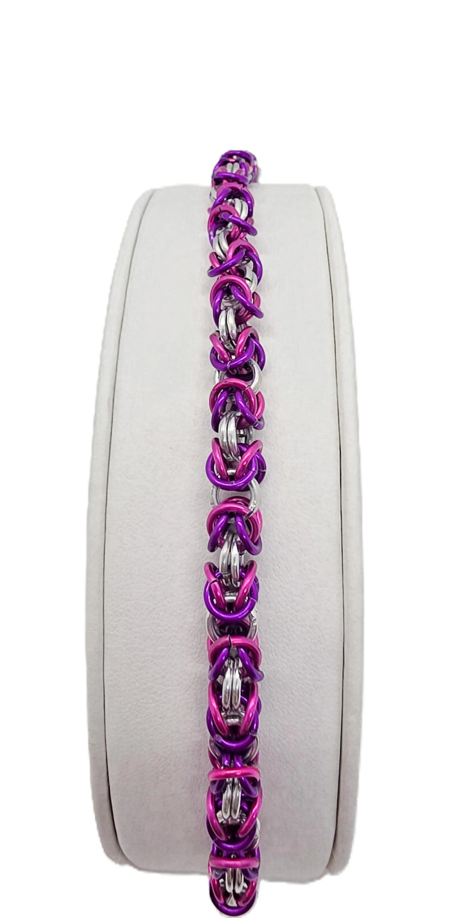 Electric Blush Chainmail Bracelet