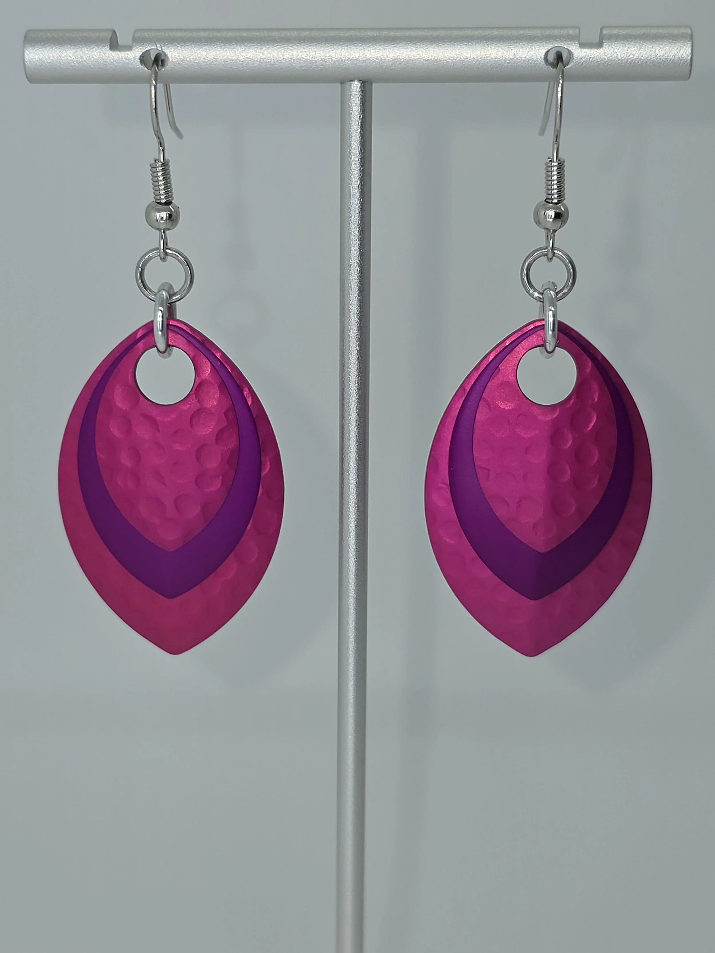 Violet Petalcrest Dragon Scale Earrings