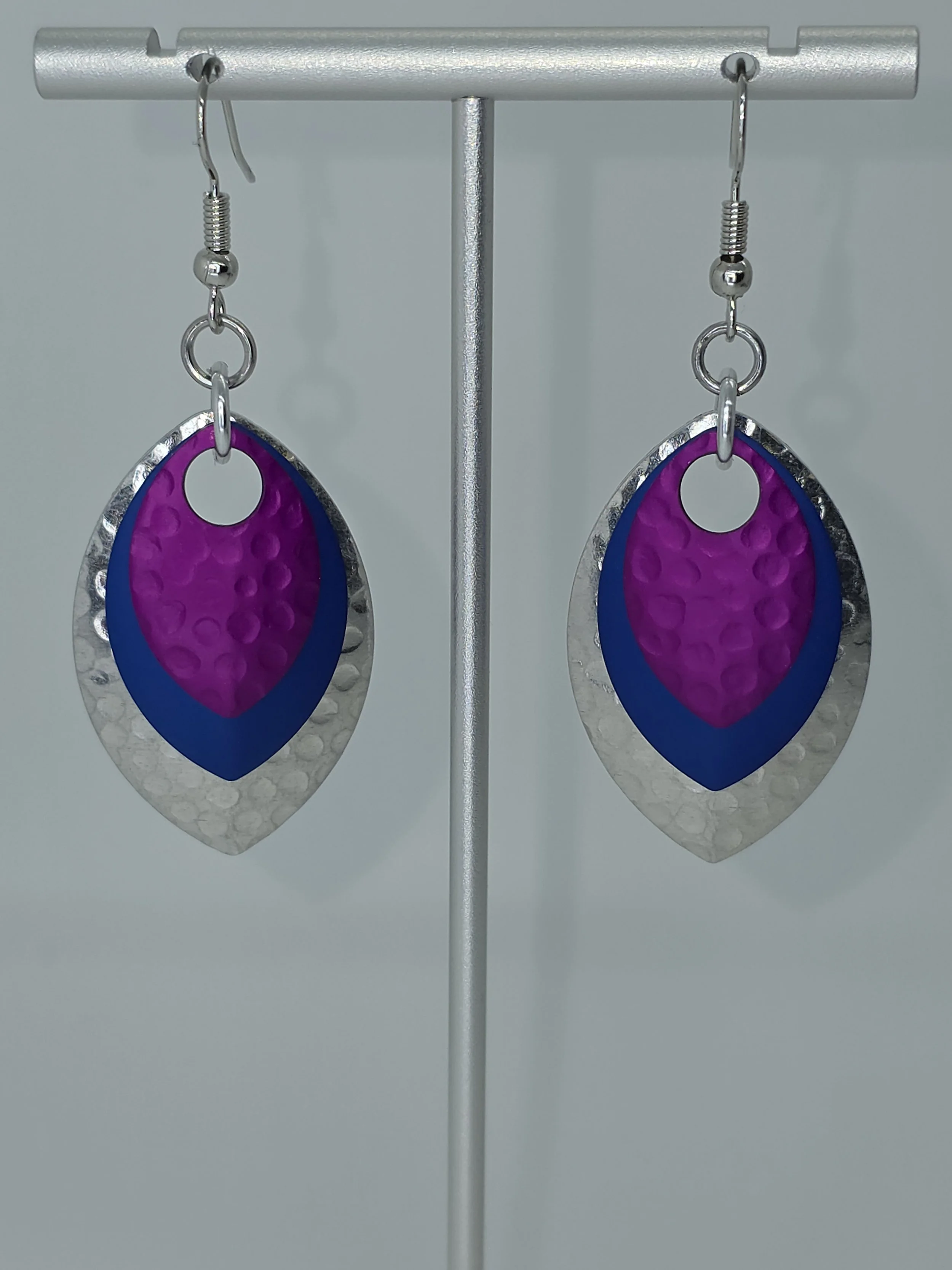 Silver Nebula Rise Dragon Scale Earrings