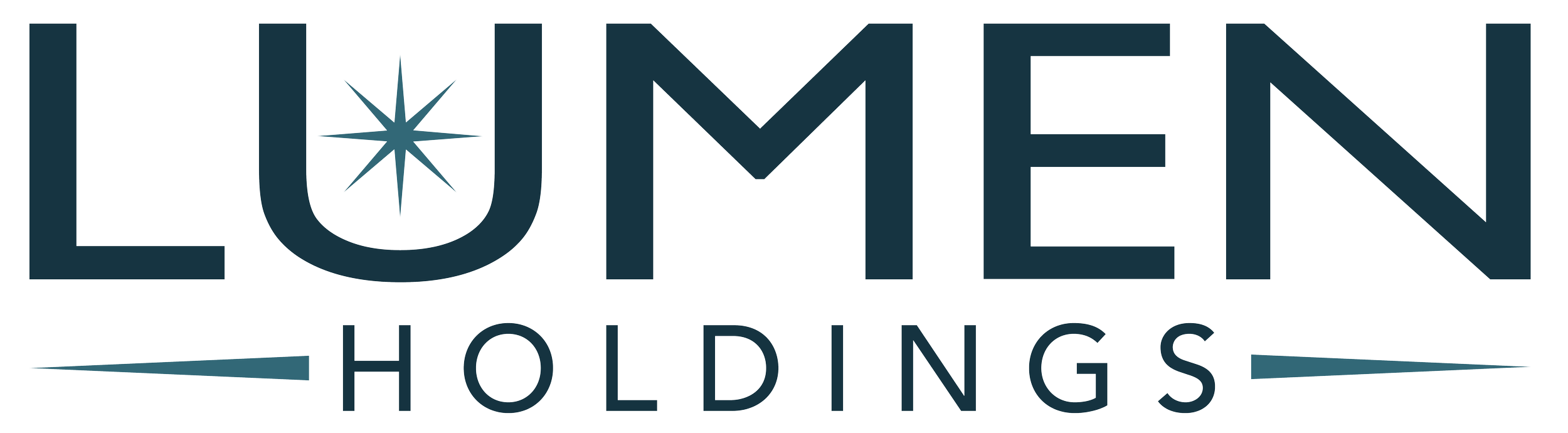 Logo for Lumen Holdings with stylized text and starburst icons.