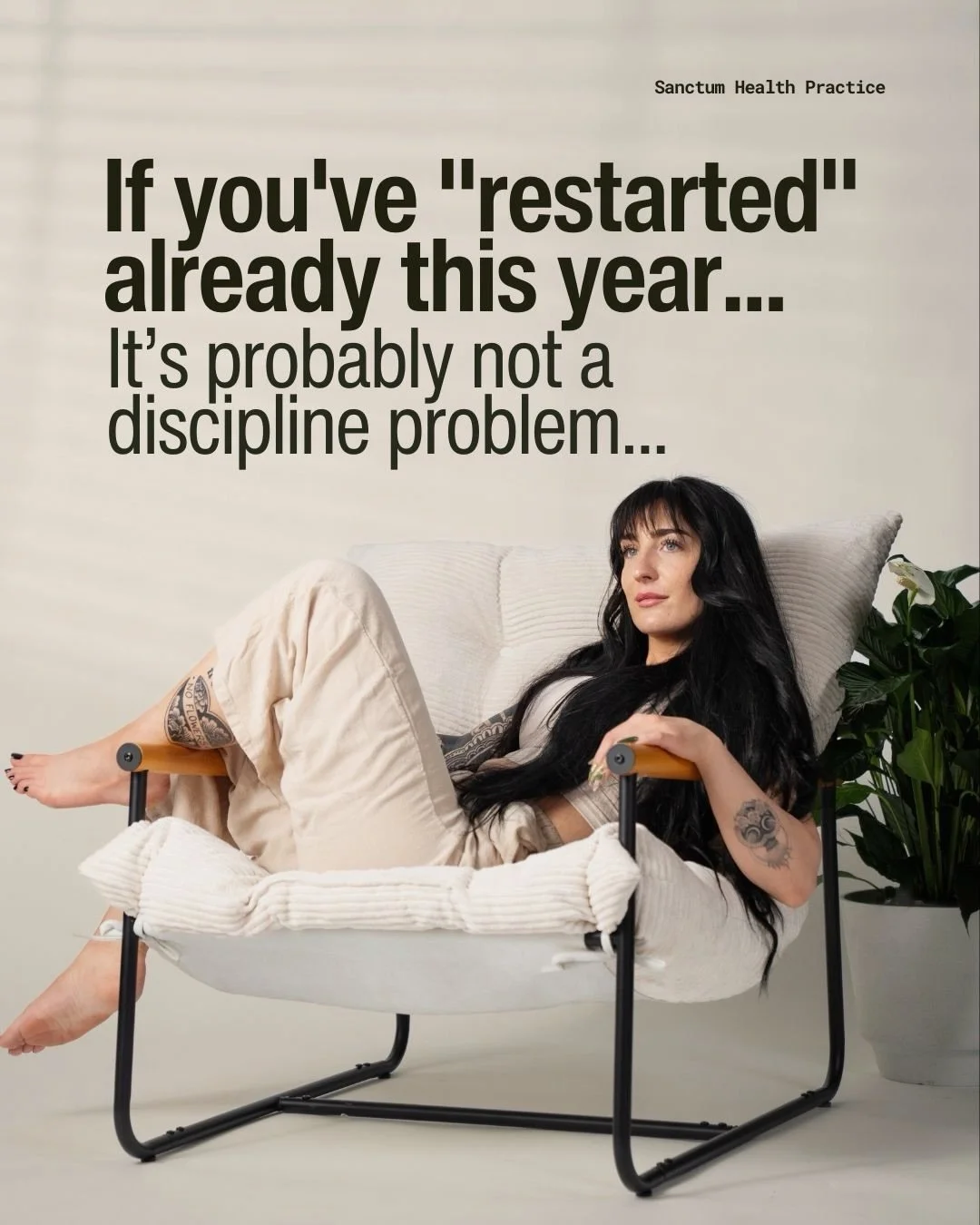 The re-start loop:
January: New program. You&rsquo;re ALL IN. 
February: The crash. &ldquo;I just need to try harder.&rdquo; 
March: Different protocol. &ldquo;This one feels right.&rdquo; 
April: The crash, again&hellip; 

The restart loop isn&rsquo