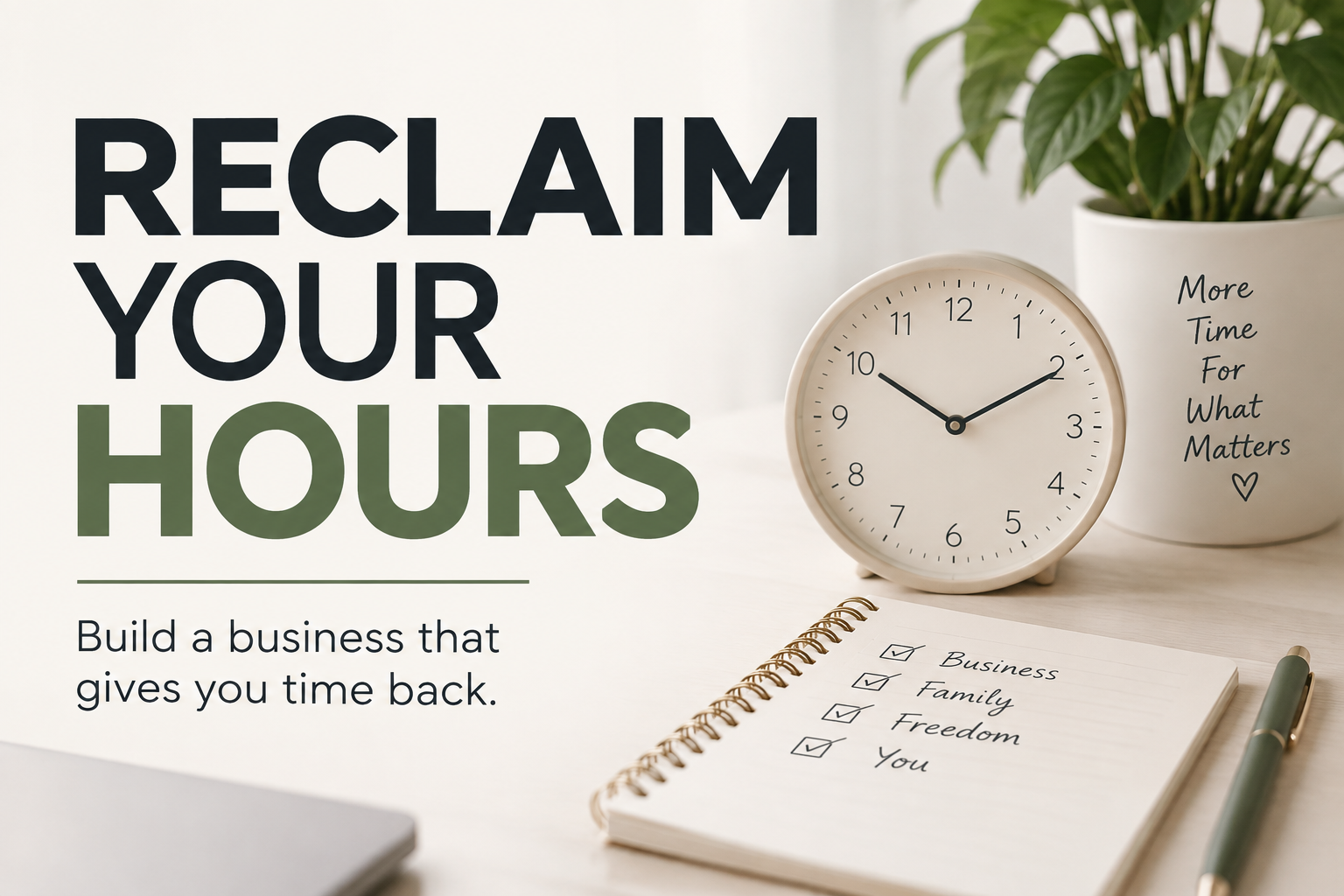 Reclaim Your Hours: How to Build a Business That Gives You Time Back