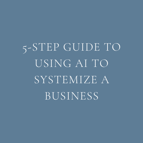 5-Step Guide to Using AI to Systemize a Business