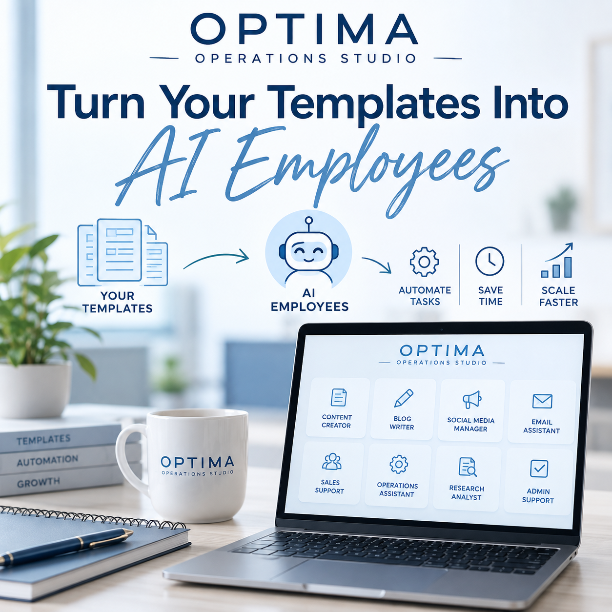 Optima Operations Studio: Turn Your Templates Into AI Employees