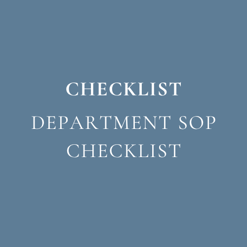 Department Checklist