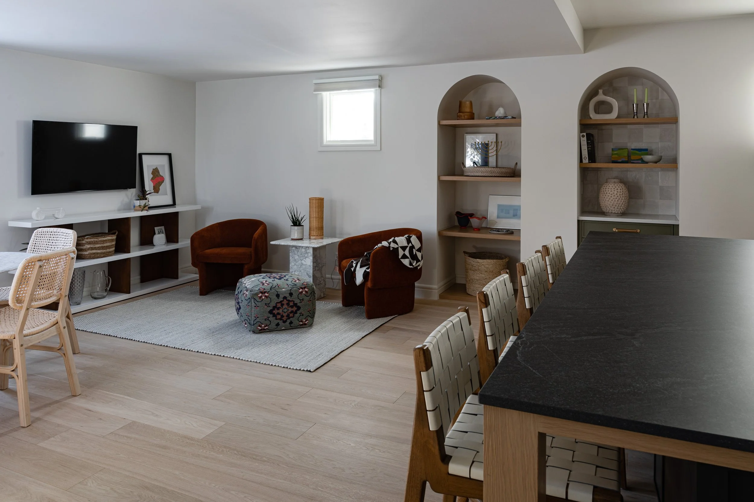 Winnipeg residential kitchen living room by Canvas Design Studio