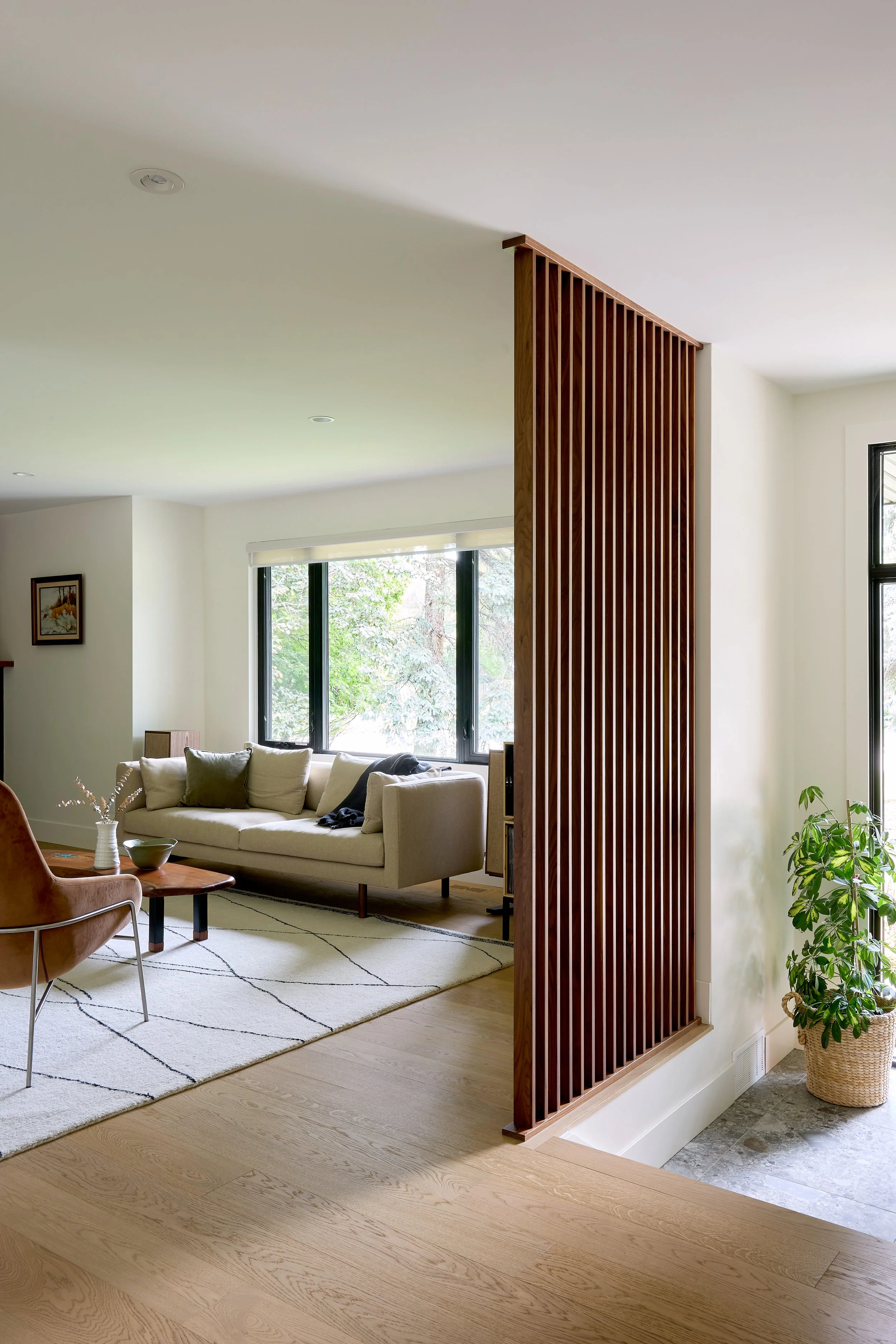 Winnipeg residential entrance living room by Canvas Design Studio