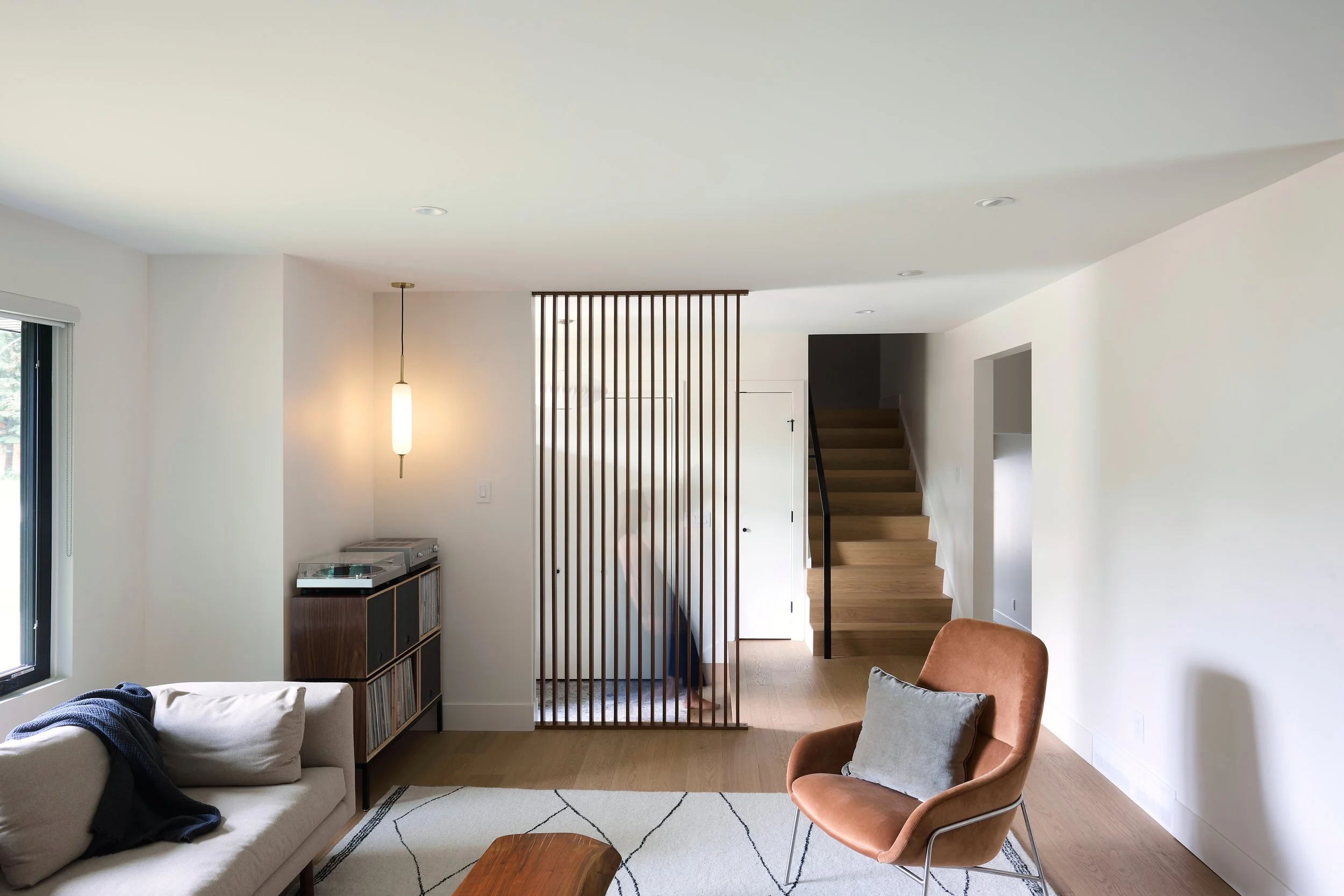 Winnipeg residential entrance living room by Canvas Design Studio