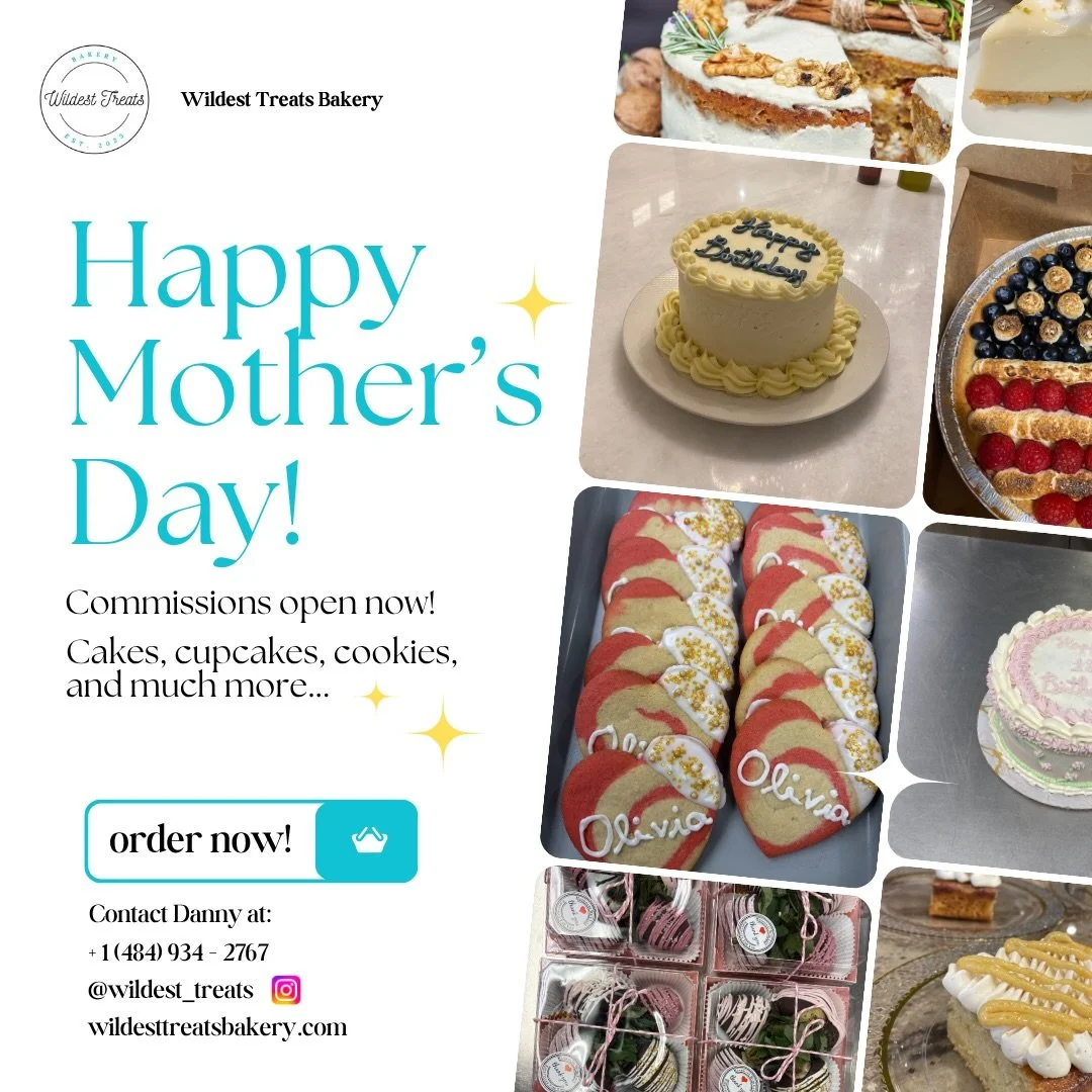Mother&rsquo;s Day is around the corner 💐

Celebrate the sweetest woman in your life with something just as sweet 🤍
Our Mother&rsquo;s Day orders are officially OPEN!

✨ Choose from:
Cakes, cupcakes, cookies&hellip; or treat her to a little bit of 