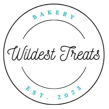 Logo for Wildest Treats bakery with text 'Bakery' at the top, 'EST. 2023' at the bottom, and the name 'Wildest Treats' in the center.