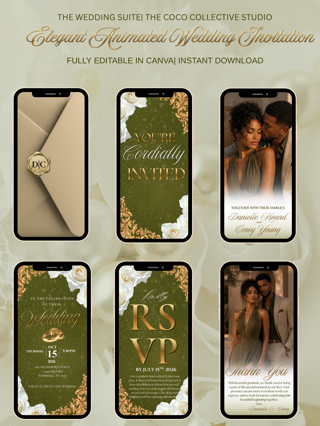 The Garden Edit — Animated Digital Wedding Invitation Template