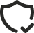 An illustration of a shield and a check mark. Icon used to symbolize integrity.