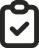An illustration of a clipboard with a check mark within it. Icon used to symbolize accountability.
