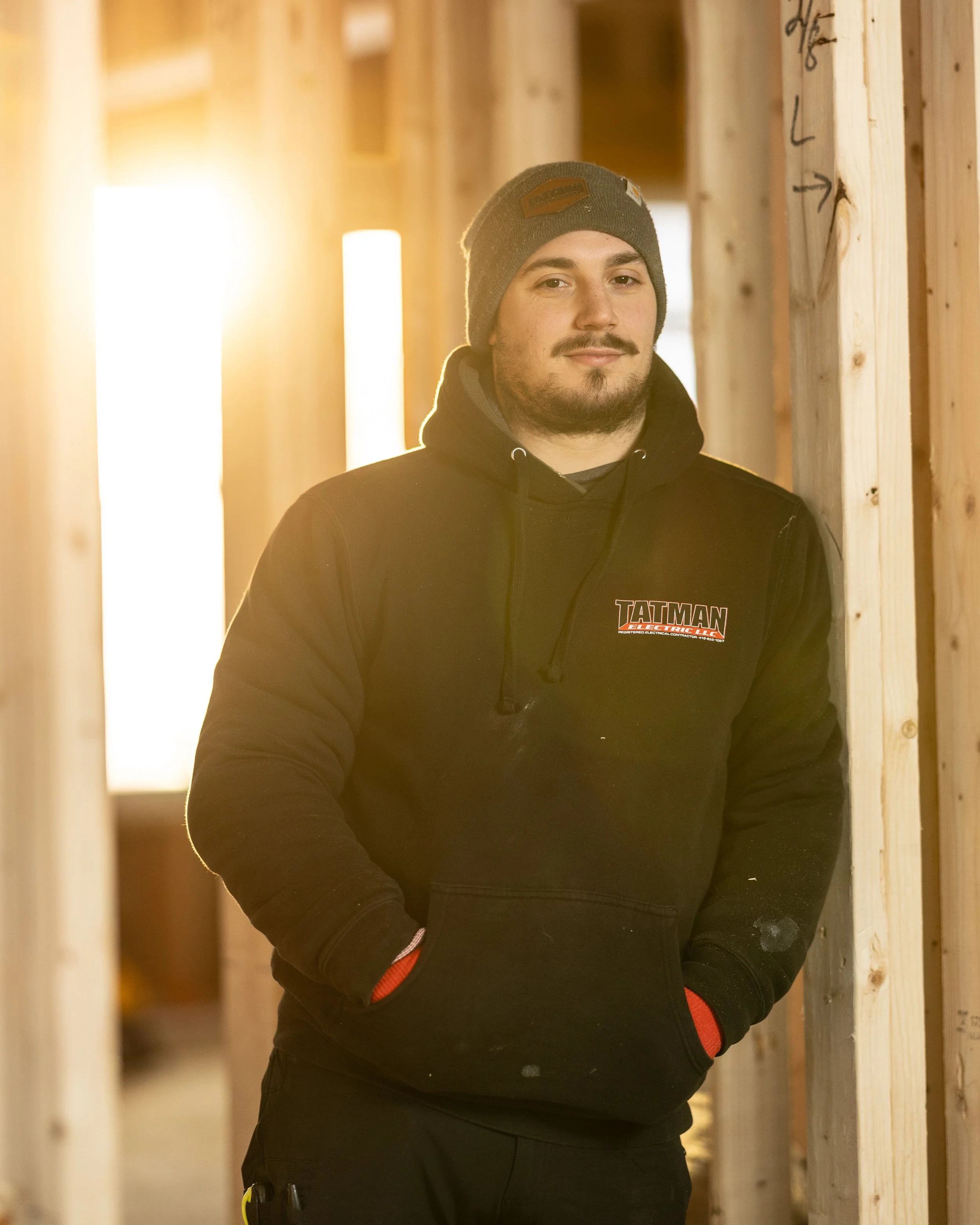 George Tatman Electric foreman electrician Pittsburgh PA new construction job site