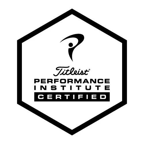 Titleist Performance Institute Certified logo in a hexagon shape.