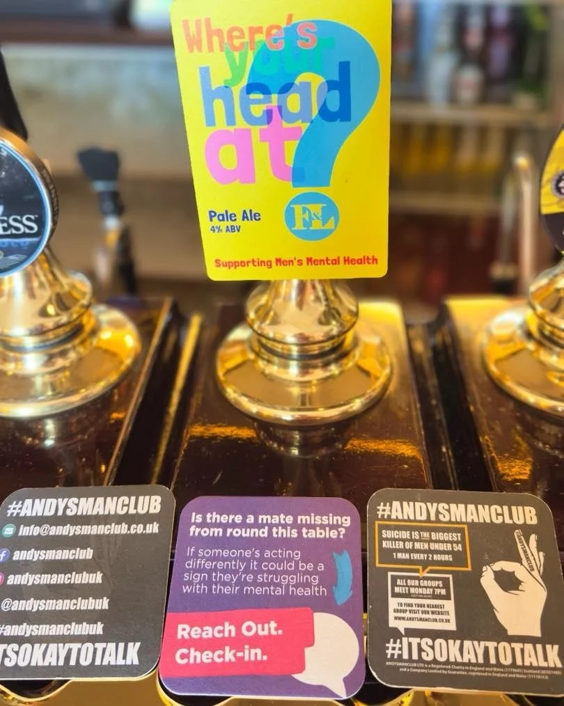 We&rsquo;re supporting men&rsquo;s mental health awareness this weekend First &amp; Last Brewery&rsquo;s Where&rsquo;s Your Head At, a beautiful rye pale ale with summery citrus notes. 

With andysmanclubuk and Andy&rsquo;s Man Club Haltwhistle https