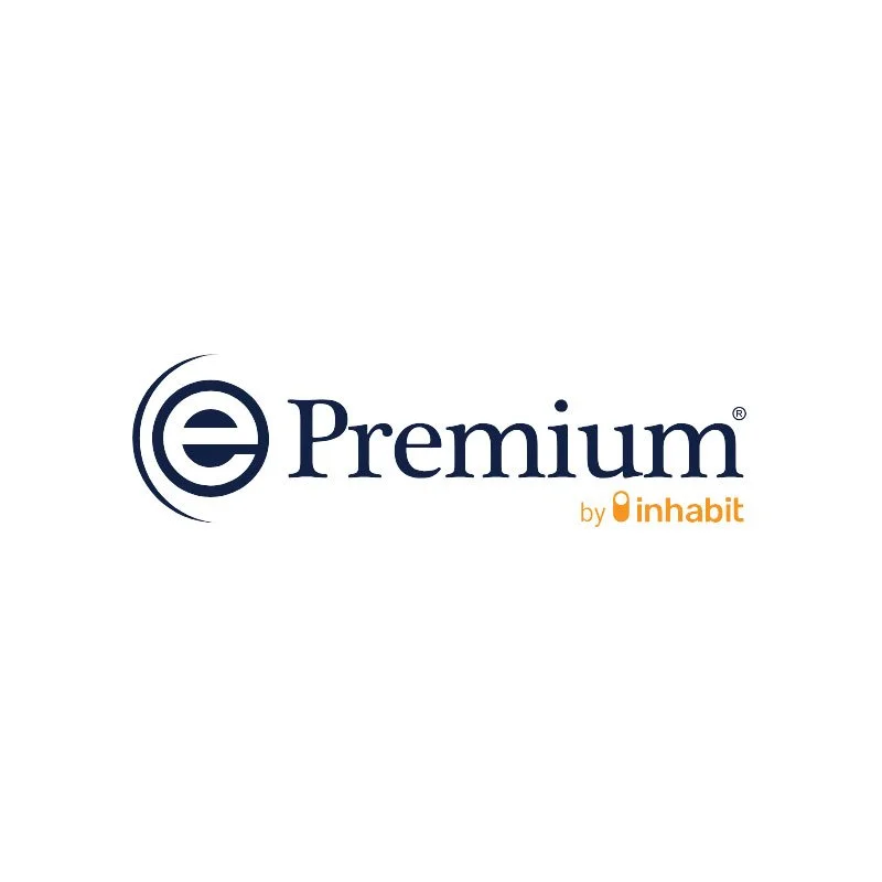 Logo for ePremium by Inhabit, featuring a stylized lowercase 'e' in a circle, with the text 'Premium' next to it, and 'by Inhabit' in smaller font below.