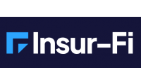 Insur-Fi logo with a black background and blue and white text.