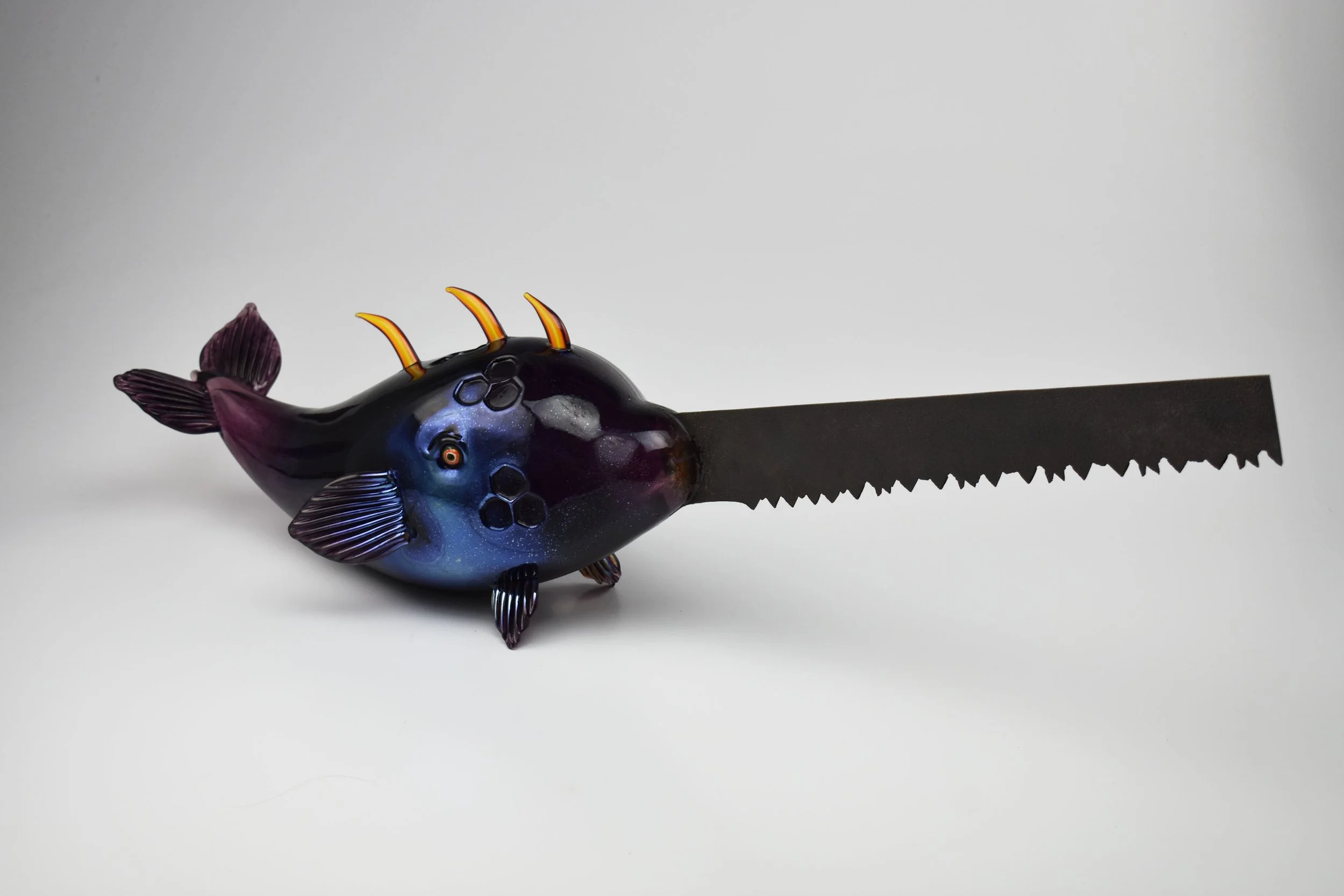 Sawfish
Hot sculpted glass, steel
10” x 30” x 9.5” (H x L x D)
2020