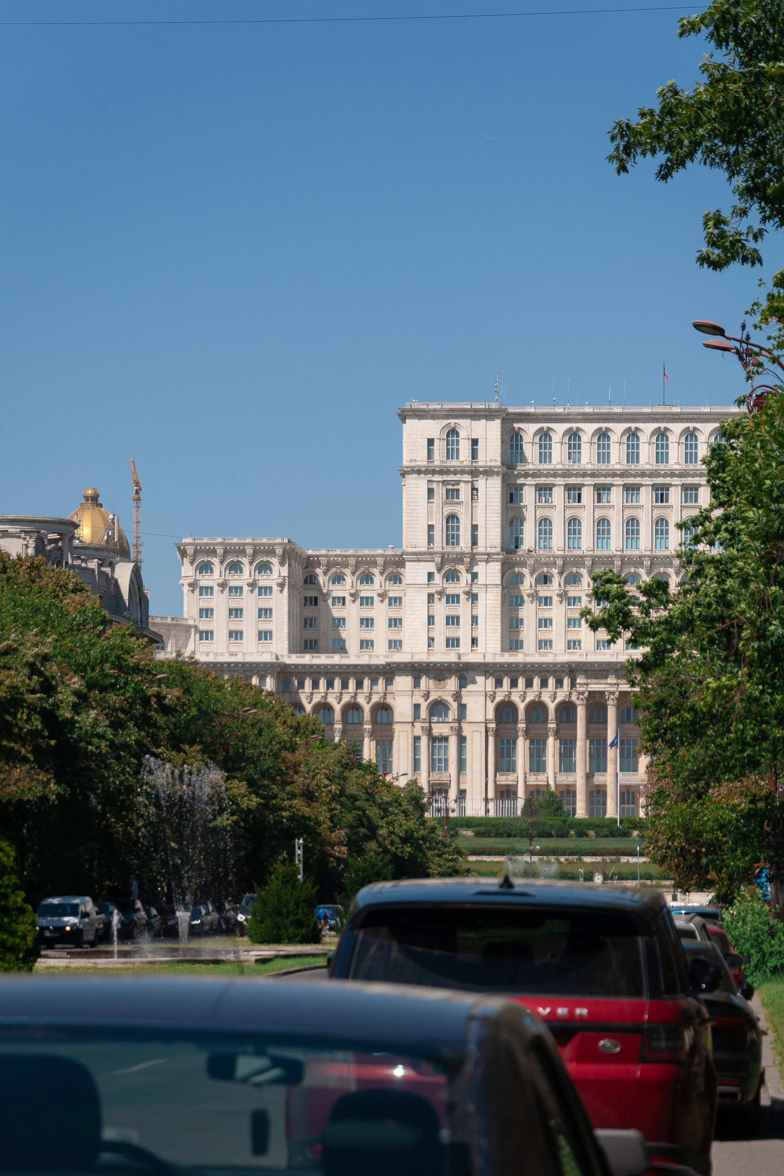 House of Parliament (Casa Poporului),from Bd. Unirii Bucharest