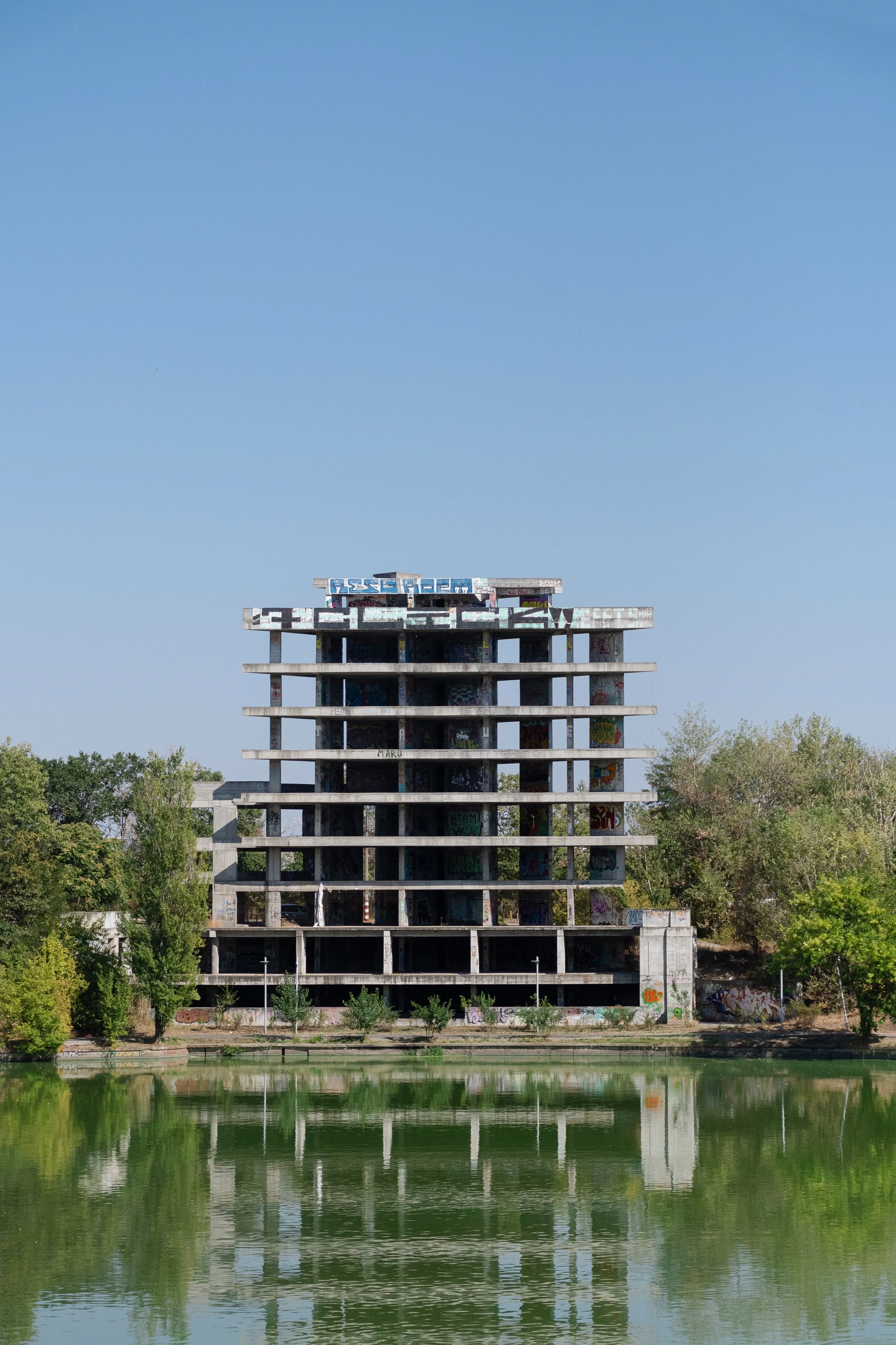Barbu Vacarescu unfinished building Bucharest