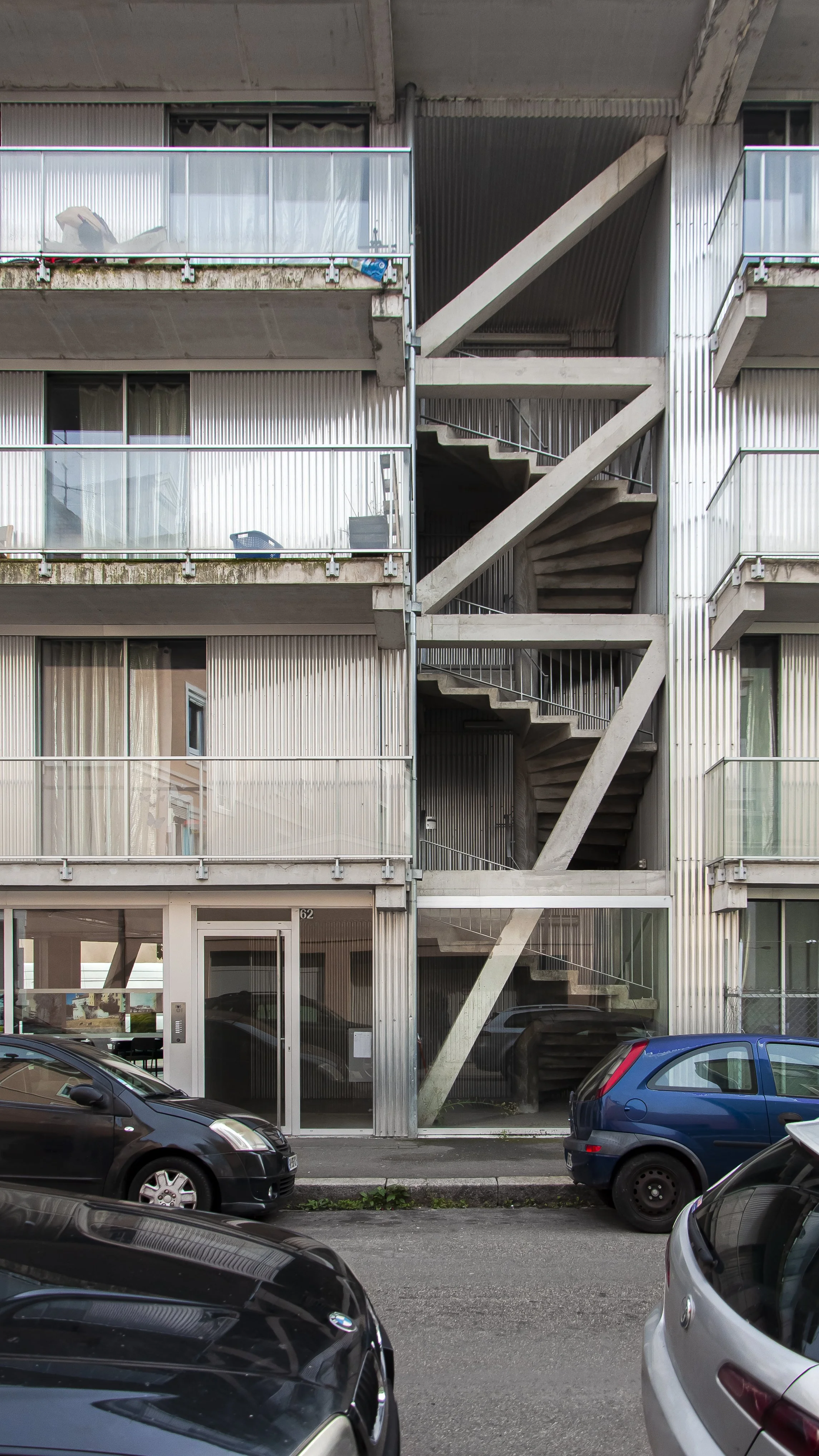 59 Dwellings in Jardin Neppert Mullhouse, Lacaton & Vassal - Street and stair