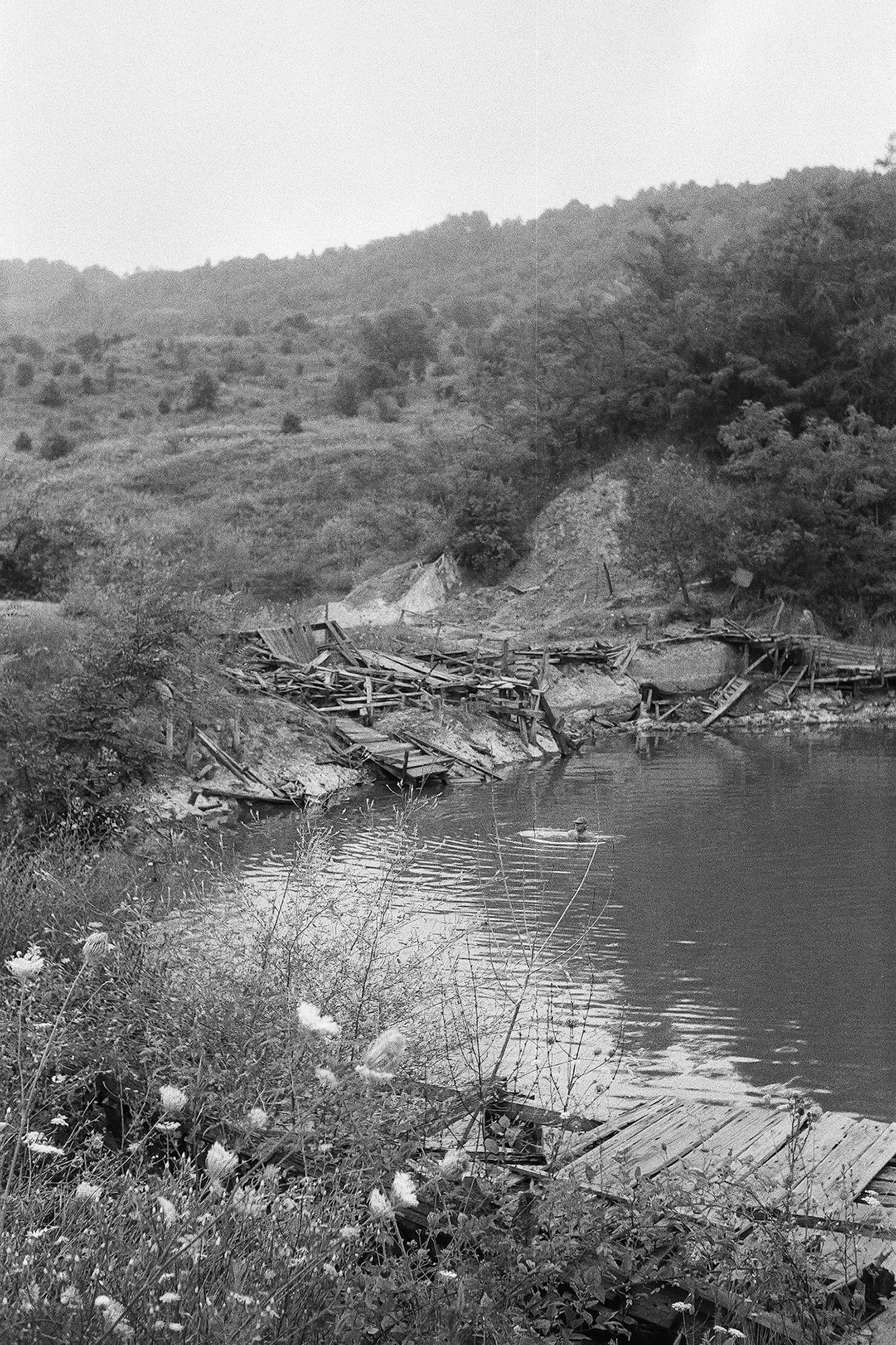 Lacul sărat Telega - Lower lake entrance