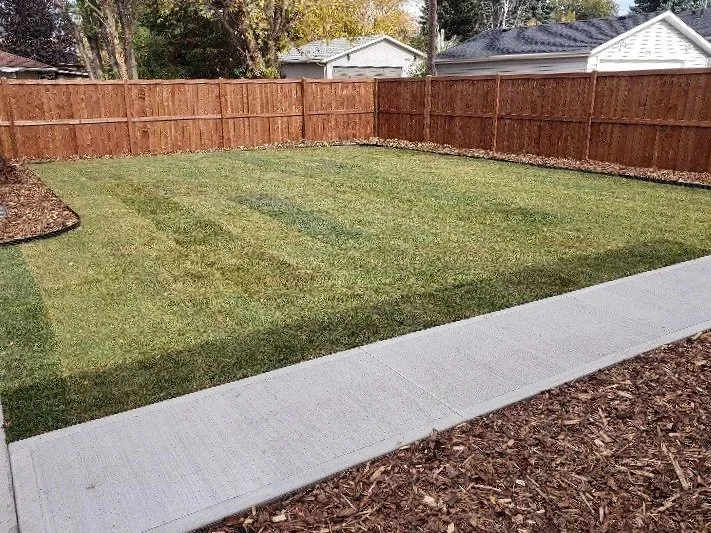 Wooden fence, preassure treated lumber