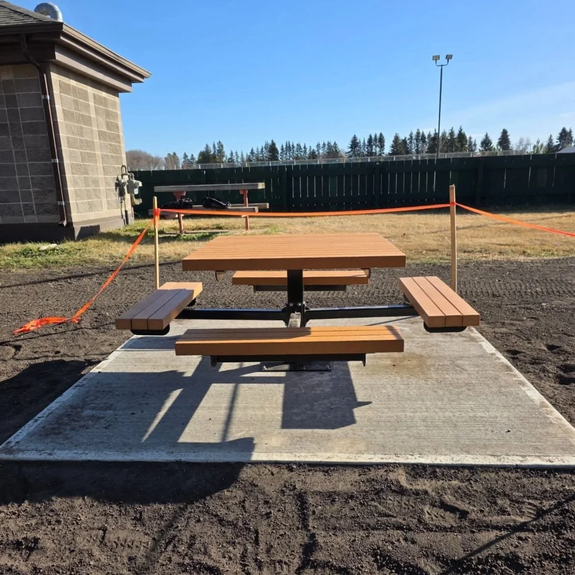 Concrete pad for municipal use.
