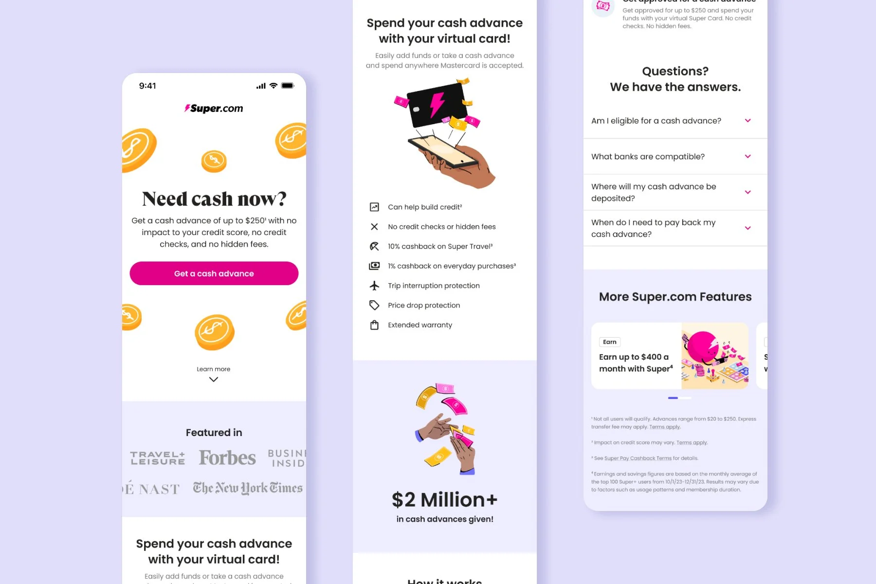 Marketing Landing Page for Super.com