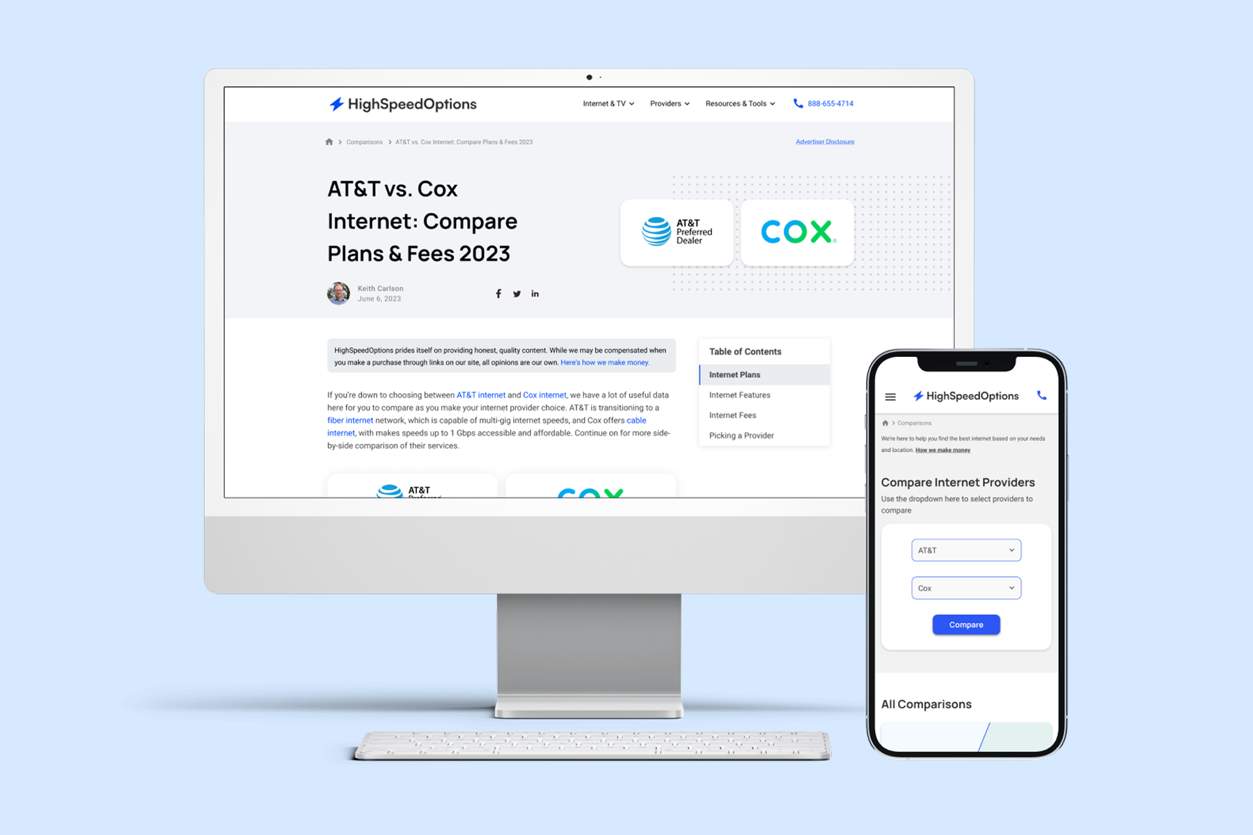 Web design & Illustrations for HighSpeedOptions