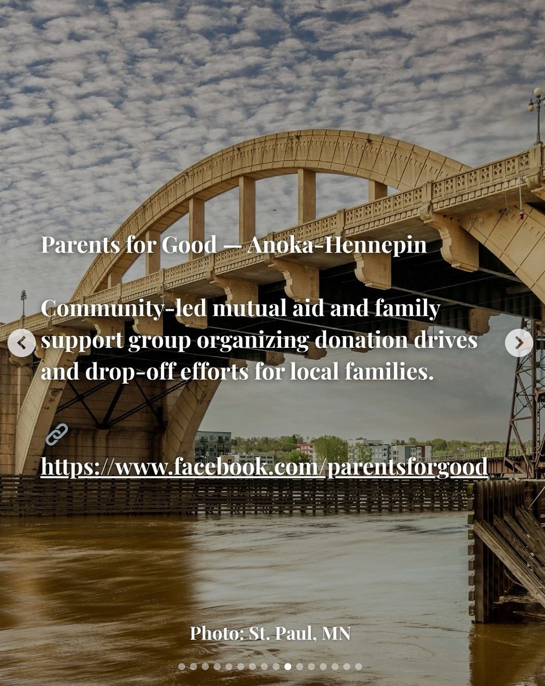 Parents for Good - Anoka Hennepin - Community-led mutual aid and family support group organizing donation drives and drop-off efforts for local families.  
