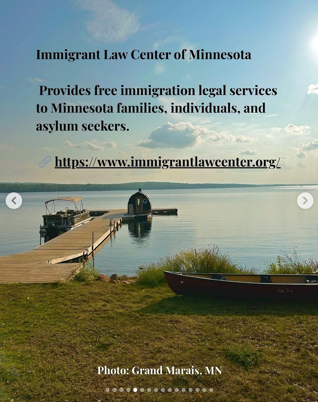 
Alt Text: Immigrant Law Center of Minnesota provides free immigration legal services to Minnesota families, individuals, and asylum seekers. 