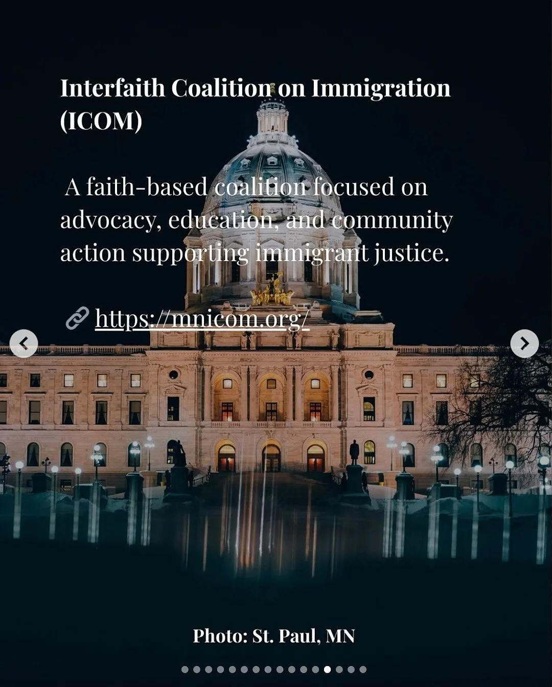 Alt Text Interfaith Coalition on Immigration (ICOM), a faith-based coalition focused on advocacy, education and community action, supporting immigrant justice.  