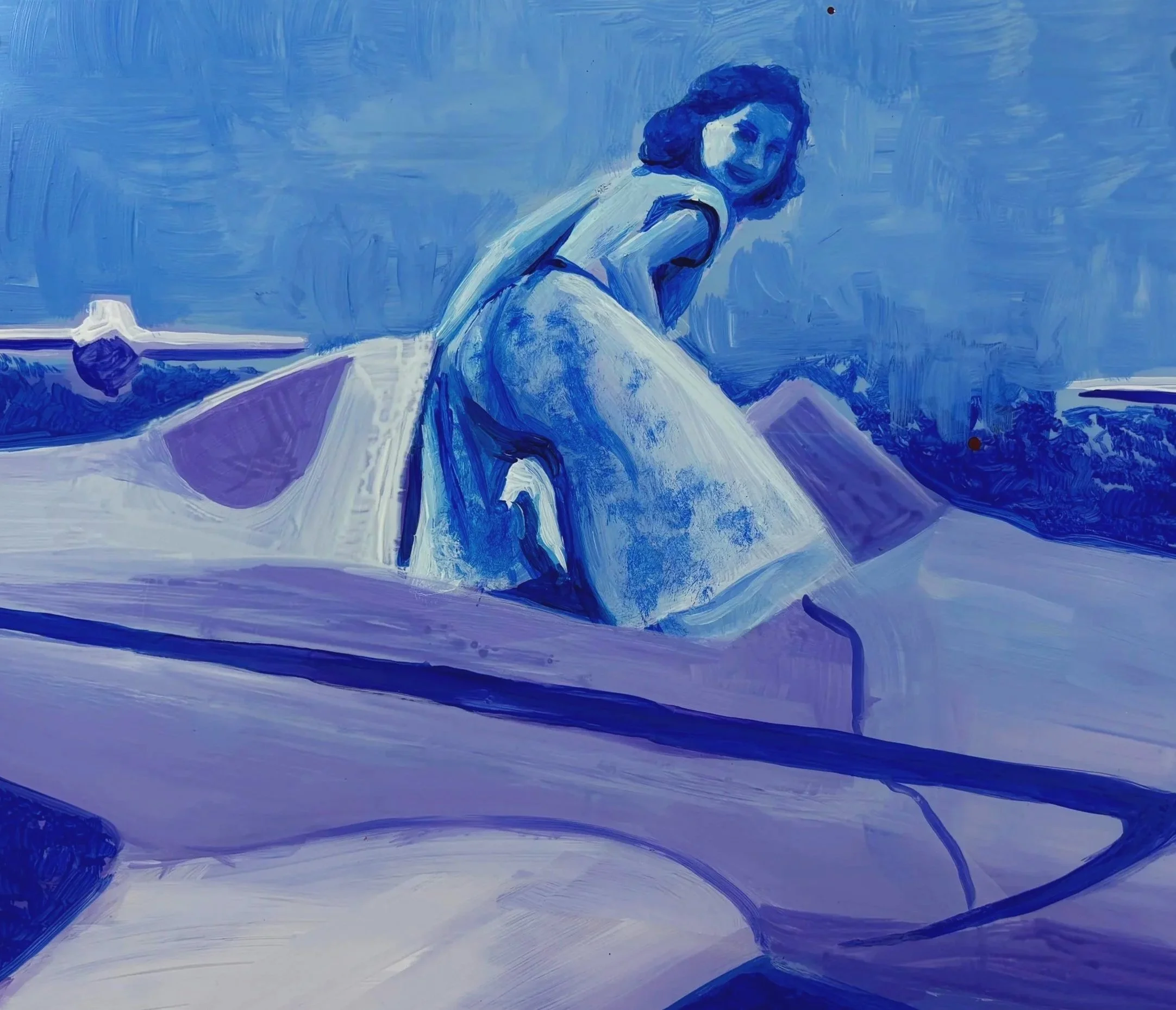 The Plane / 11 x 14 in / acrylic on duralar