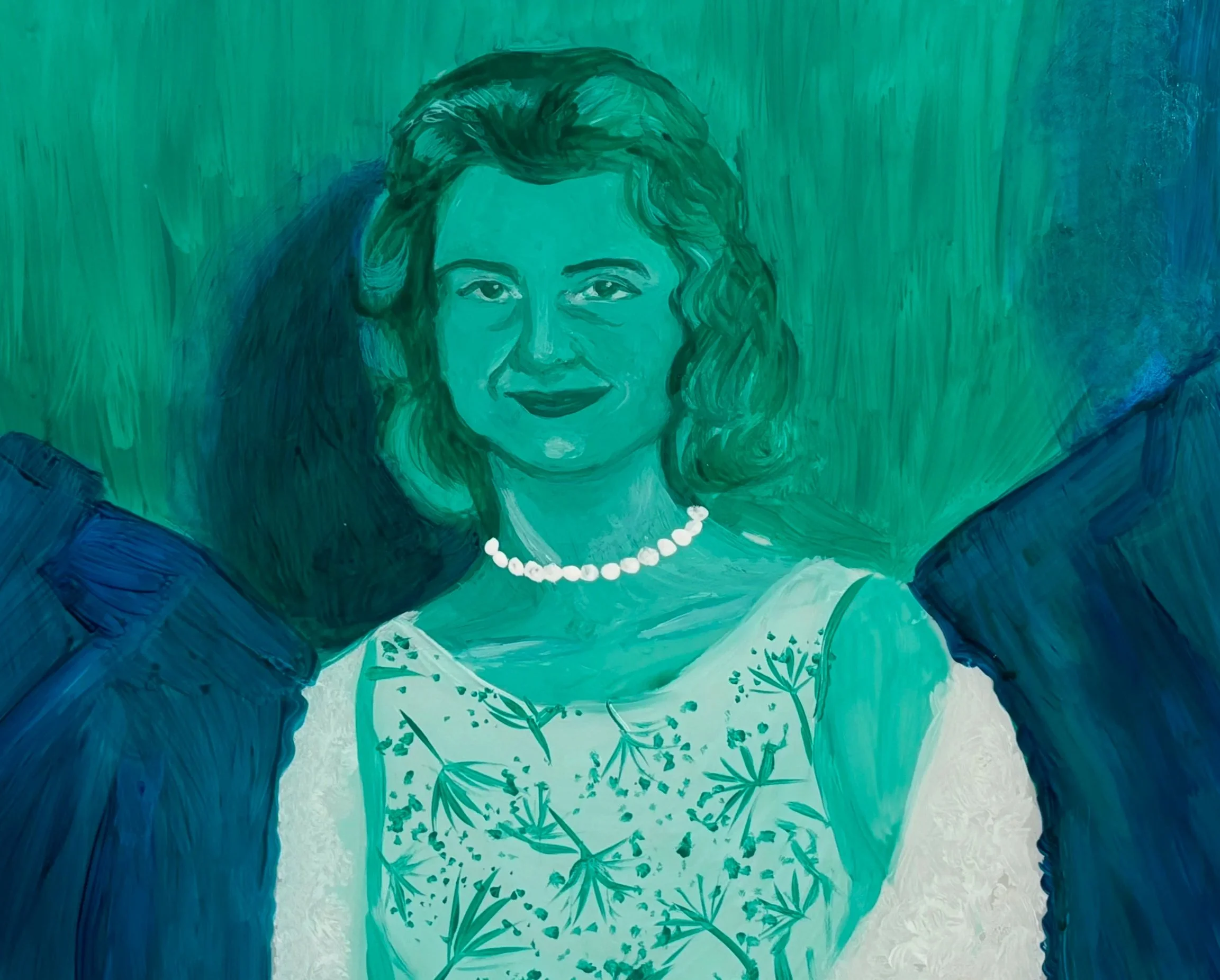 Oma's Pearls / 11 x 14 / acrylic on duralar