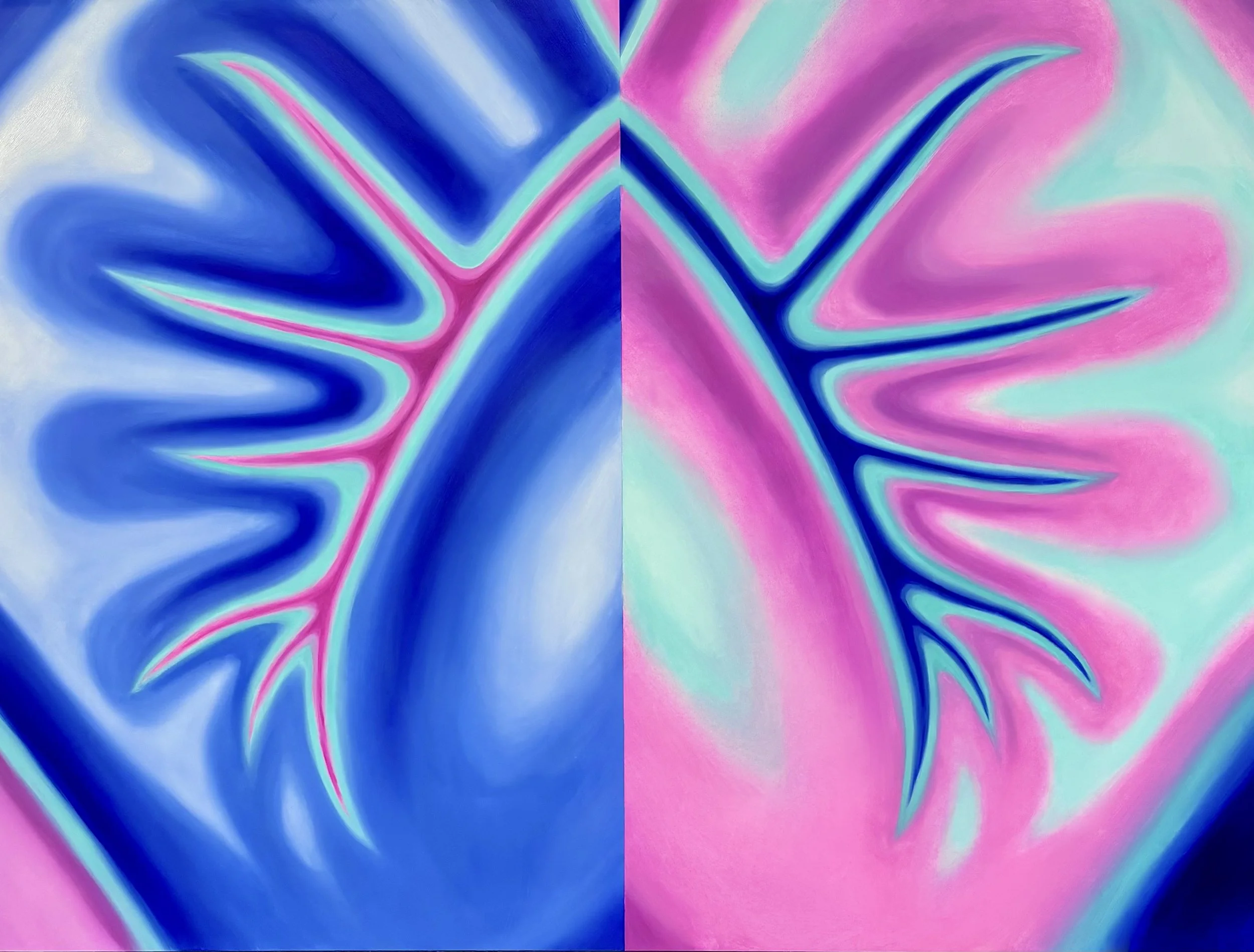 Somatic Synergy // 36 x 48 inches // oil on wood panel 