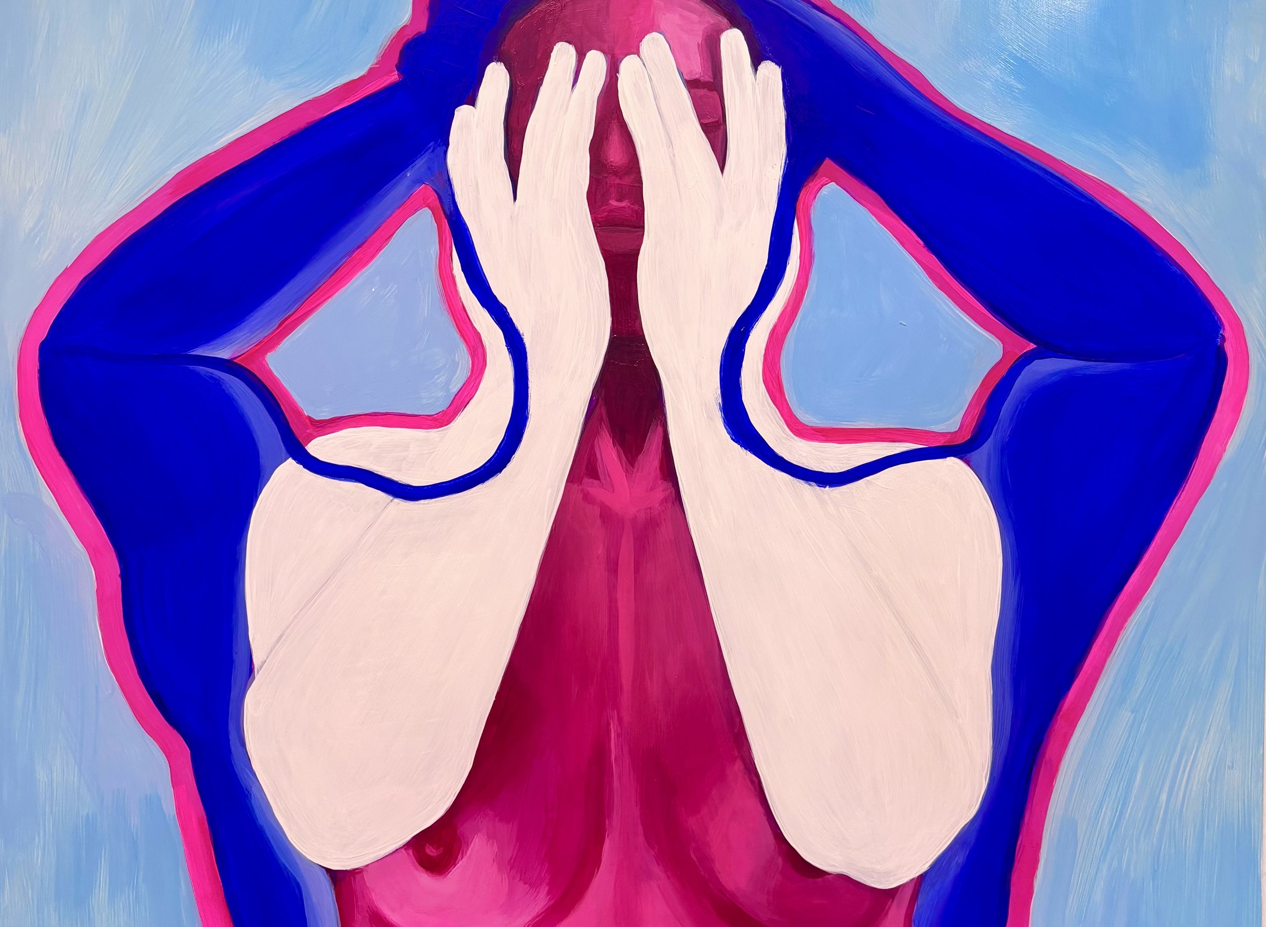 Shower thoughts // 14 x 20 inches // liquid acrylic on Duralar