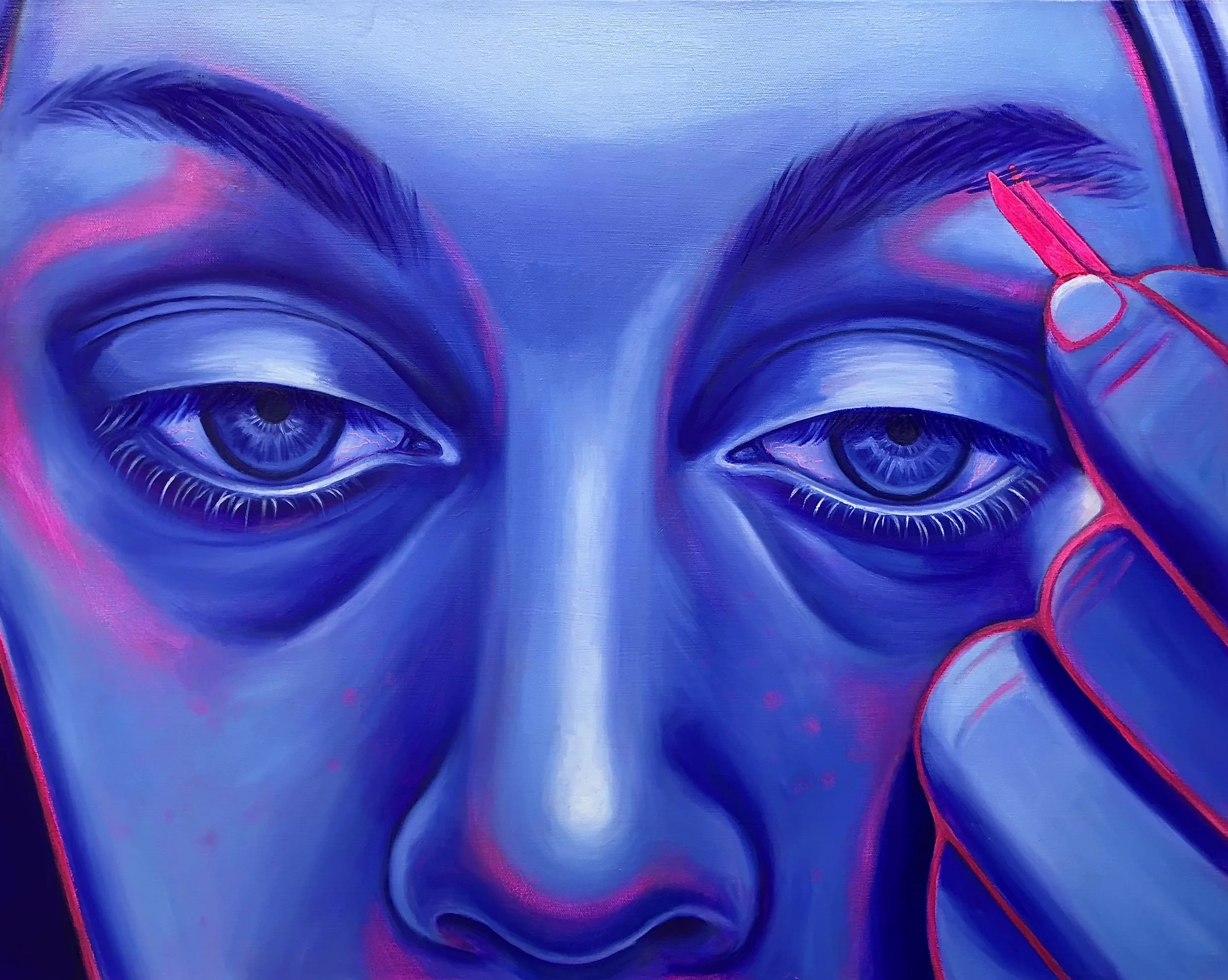 Tweeze // 24 x 30 inches // acrylic + oil on canvas