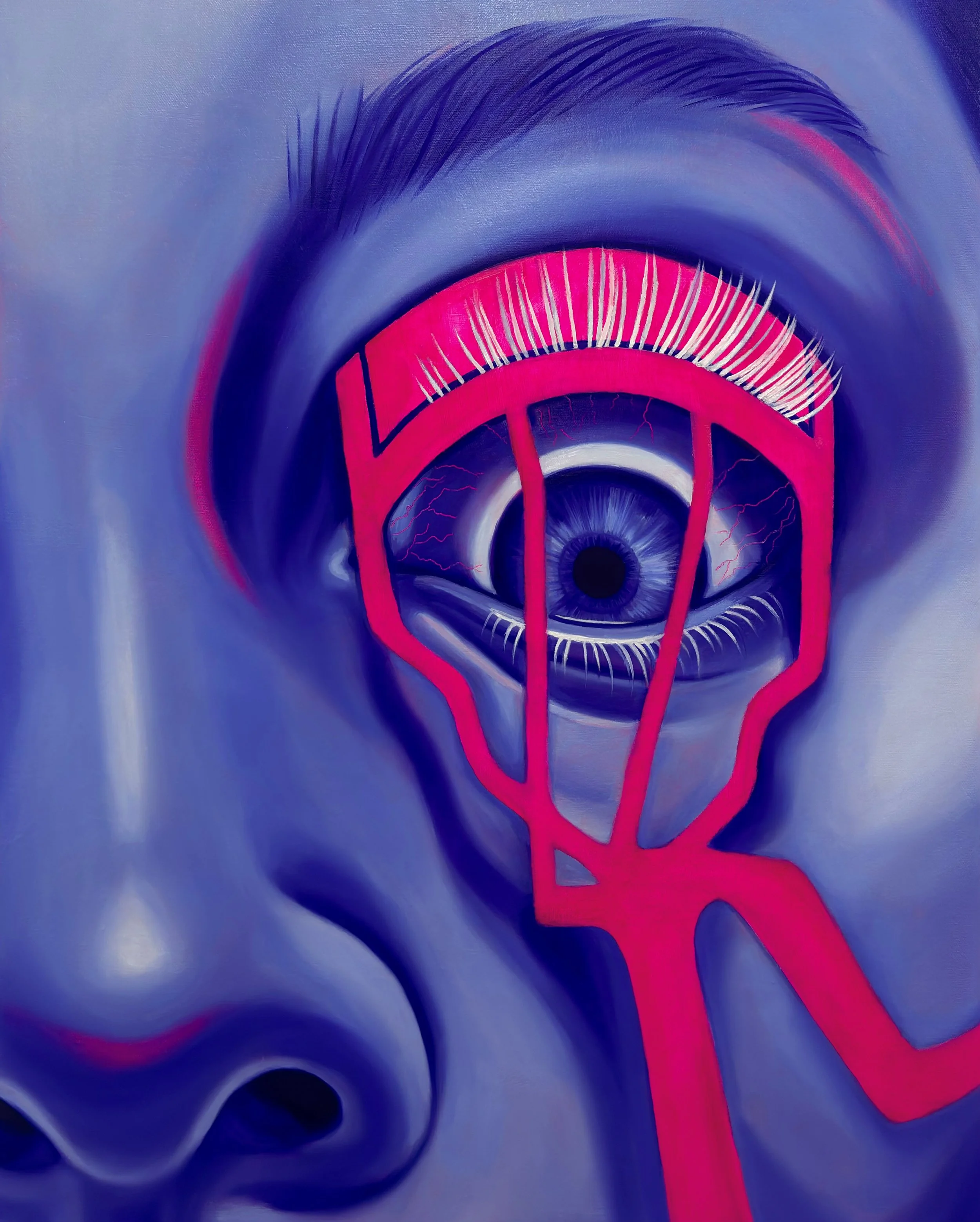 The Curl! // 30 x 24 inches // acrylic + oil on canvas