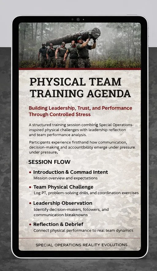 SORE Physical Training Agenda