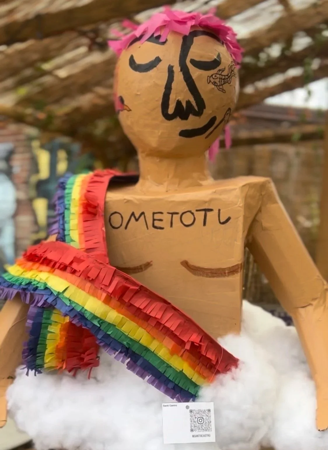Self portrait piñata for queer gallery night in philly I made 