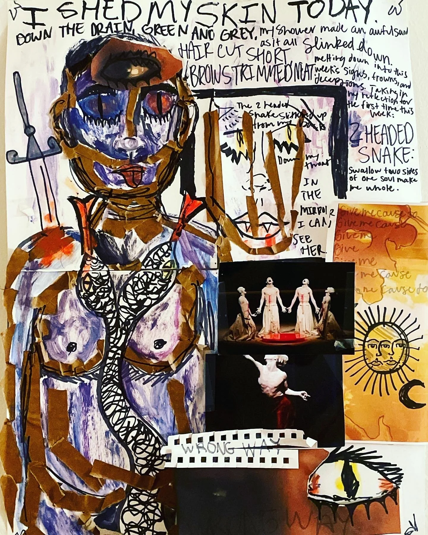 Collage/drawing/poetry I made 
