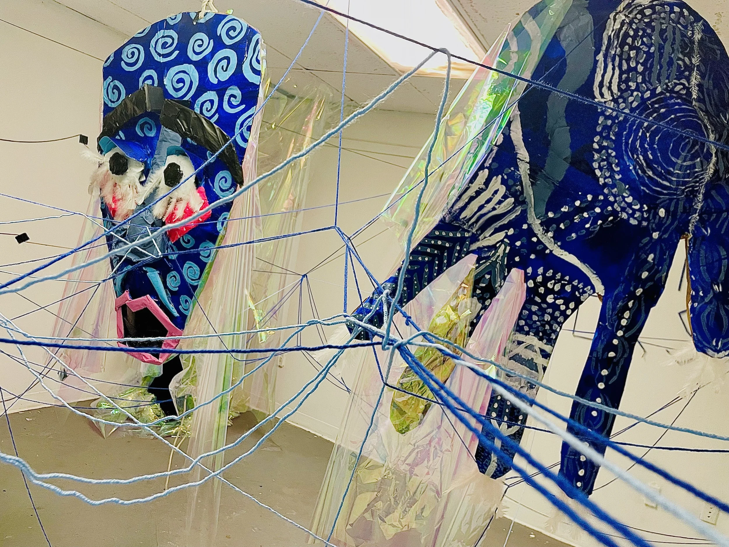 Installation for piece "step right up" (video on performance page) for installation and site specific class for sculpture minor in undergrad