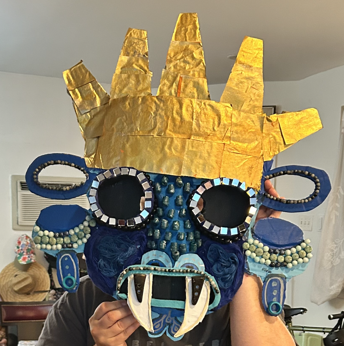 Cardboard/ mixed media mask I made 