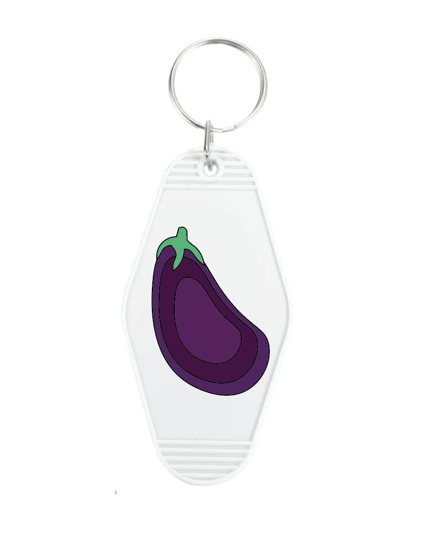 Eggplant Keychain