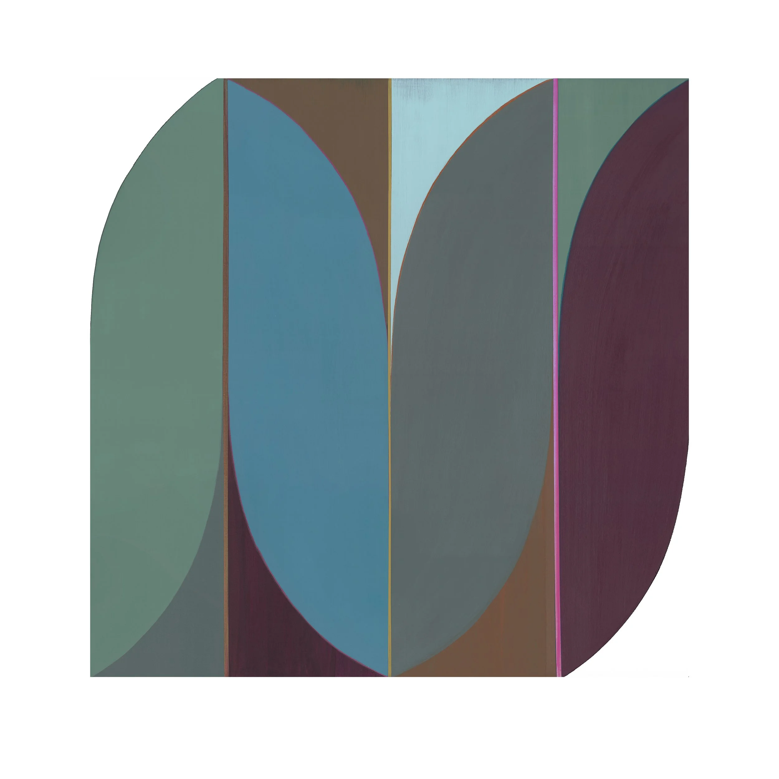 A Curved Life_41" x 41" (custom curved frame)