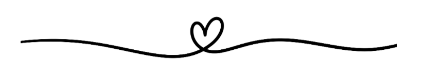 A simple black line drawing of a heart on a wavy line.