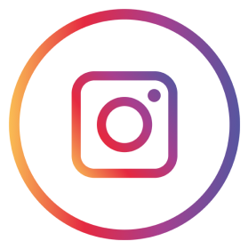 Instagram logo with a pink, orange, purple, and green gradient