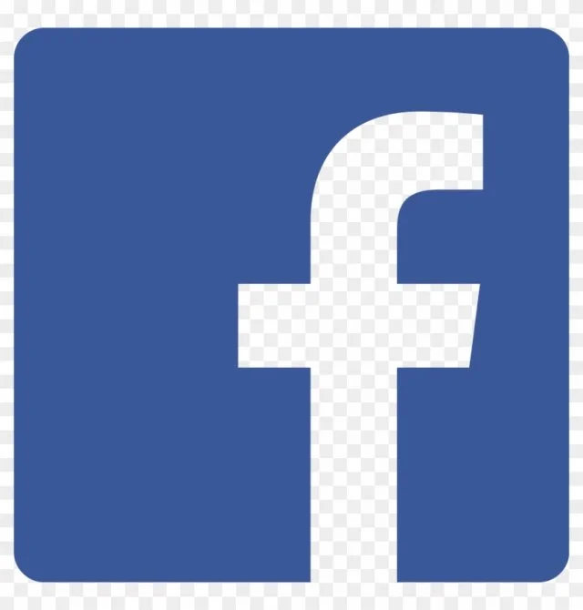 Facebook logo with a blue background and a white lowercase 'f'.